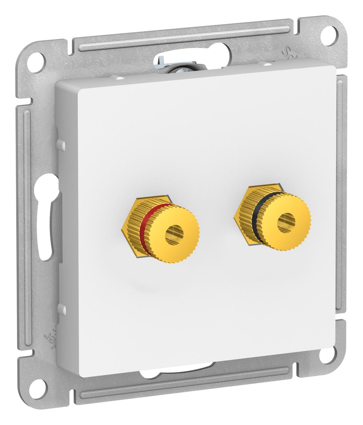 Розетка аудио для колонок 2-ая , Белый, серия Atlas Design, Schneider  Electric