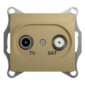  артикул GSL000497 название Розетка телевизионная единственная ТV-SAT , Титан, серия Glossa, Schneider Electric