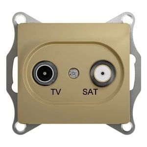  артикул GSL000497 название Розетка телевизионная единственная ТV-SAT , Титан, серия Glossa, Schneider Electric