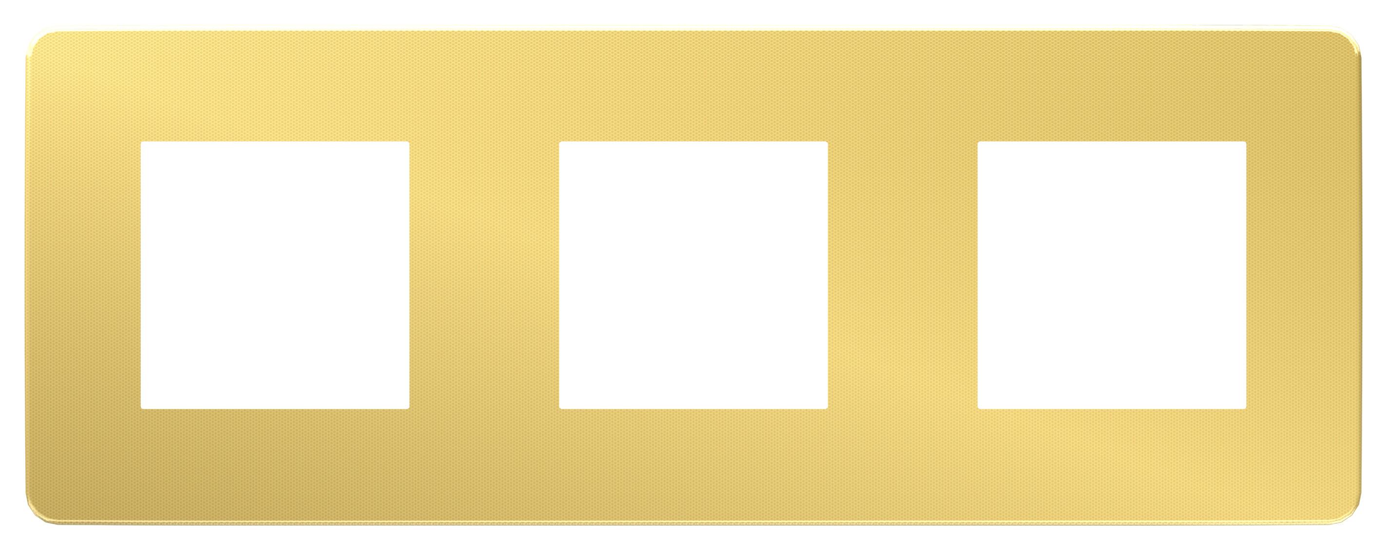  артикул NU280662 название Рамка 3-ая (тройная), Золото/Антрацит, серия Unica Studio, Schneider Electric