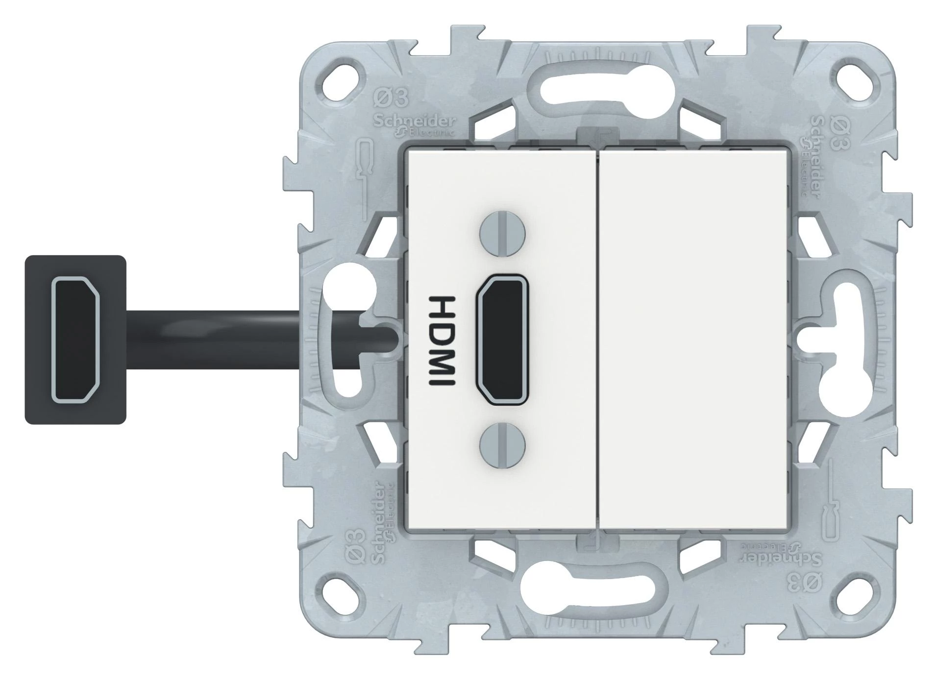  артикул NU543018 название Розетка HDMI , Белый, серия Unica New, Schneider Electric