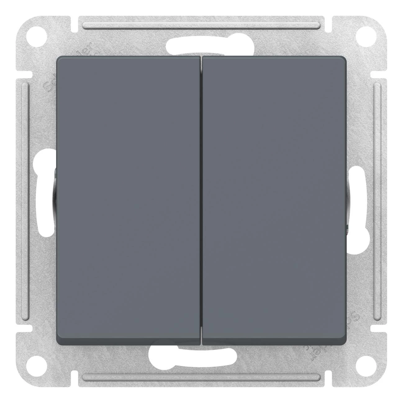  артикул ATN000751 название Выключатель 2-клавишный , Грифель, серия Atlas Design, Schneider Electric