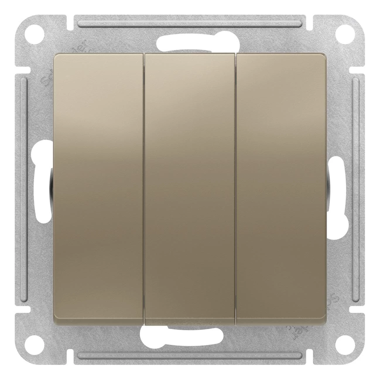  артикул ATN000531 название Выключатель 3-клавишный , Шампань, серия Atlas Design, Schneider Electric