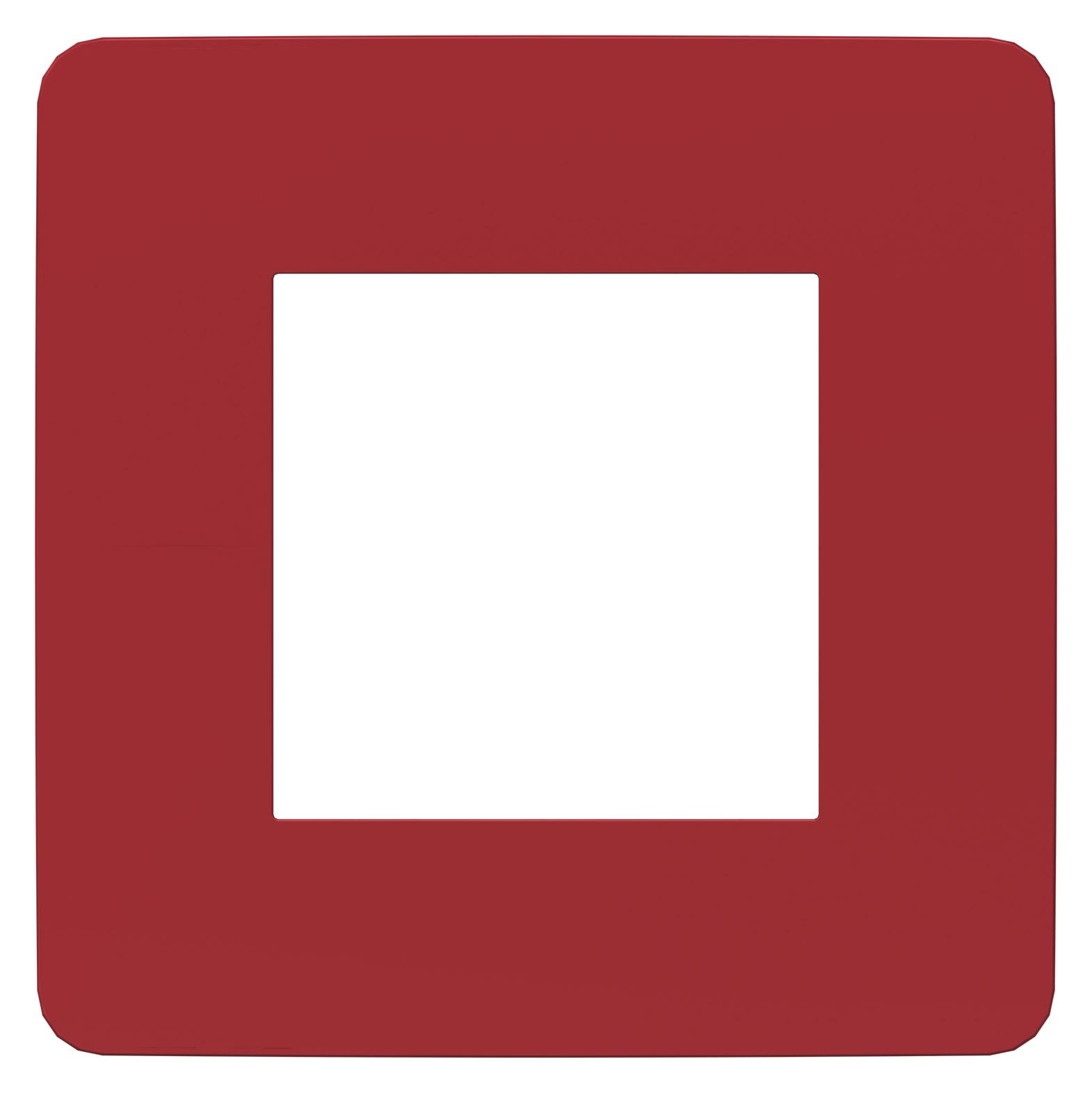  артикул NU280213 название Рамка 1-ая (одинарная), Красный/Белый, серия Unica Studio, Schneider Electric