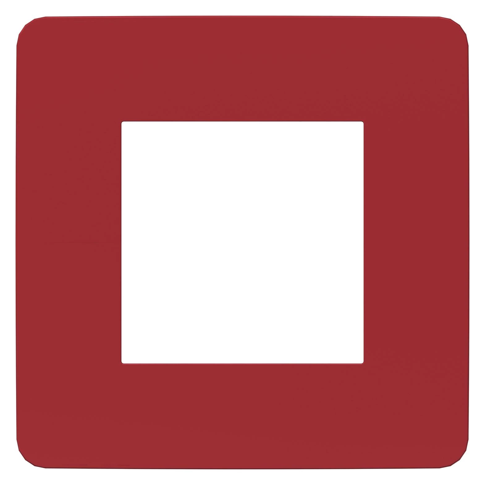  артикул NU280213 название Рамка 1-ая (одинарная) , Красный/Белый, серия Unica Studio, Schneider Electric