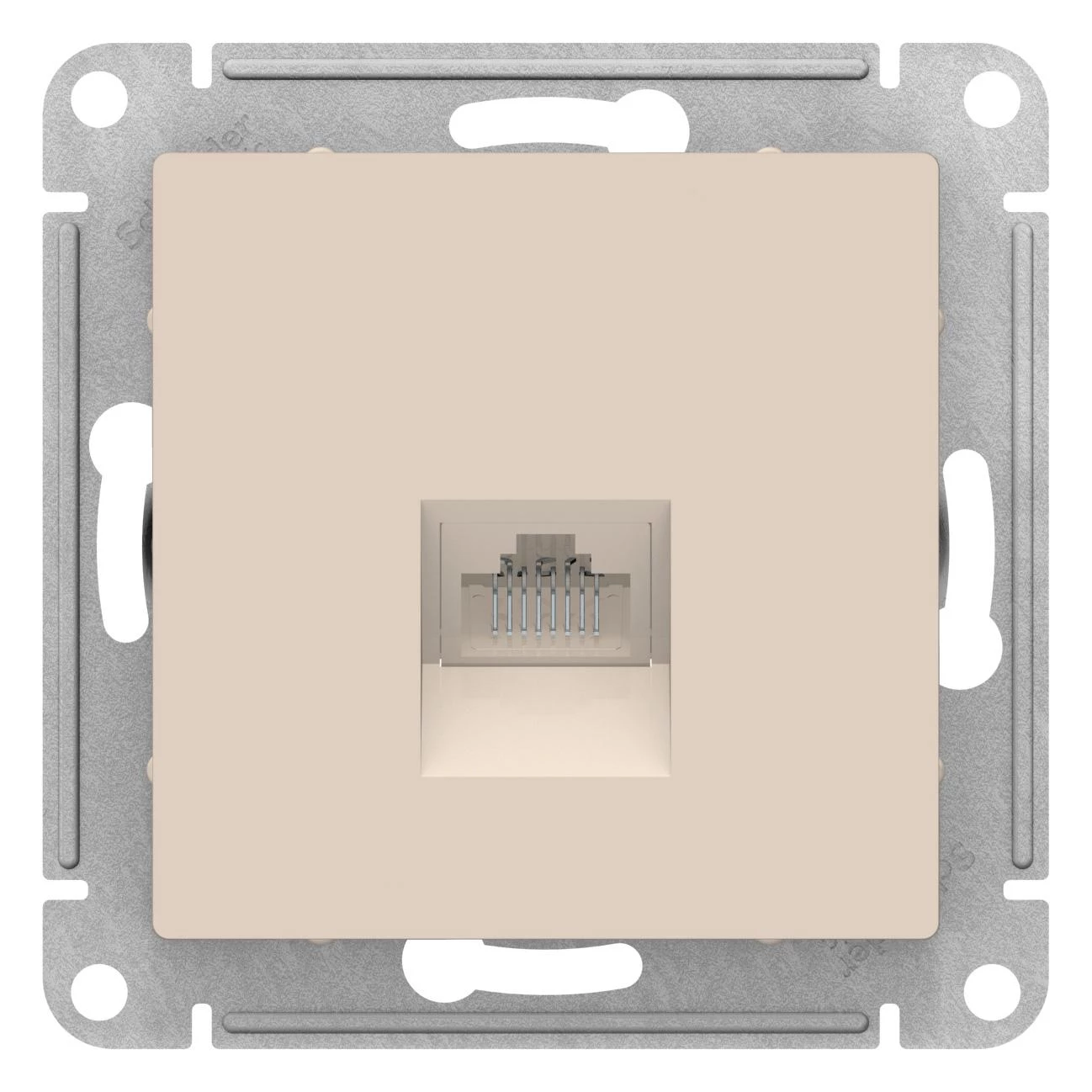  артикул ATN000283 название Розетка компьютерная 1-ая кат.5е, RJ-45 (интернет) , Бежевый, серия Atlas Design, Schneider Electric