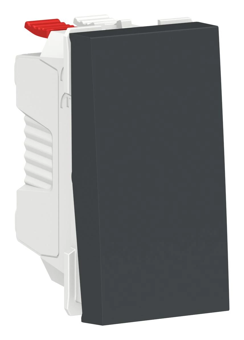  артикул NU310354 название SE Unica Modular Антрацит Переключатель 1-клавишный, сх. 6, 10 AX, 250В, 1 модуль